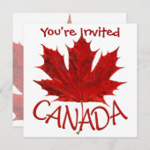 Invitations du Canada Personnalisé Drapeau du Cana (Devant / Derrière)
