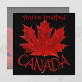 Invitations du Canada Personnalisé Drapeau du Cana (Devant / Derrière)