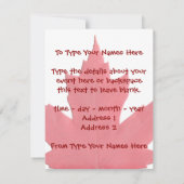 Invitations du Canada Personnalisé Drapeau du Cana (Dos)