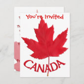 Invitations du Canada Personnalisé Drapeau du Cana (Devant / Derrière)