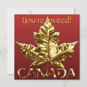 Invitations du Canada Personnalisé Gold Canada RSV