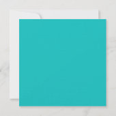 Invitations du carré Turquoise Mariage damassé (Dos)