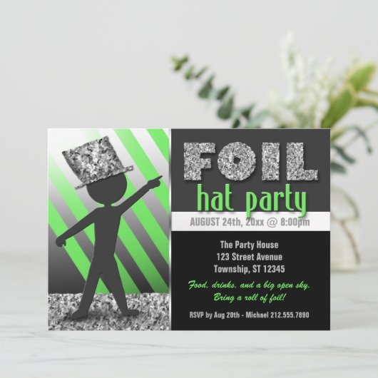 Invitations du Casquette Foil (Debout devant)