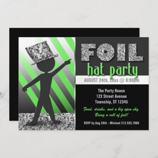 Invitations du Casquette Foil (Devant / Derrière)