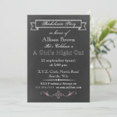 Invitations du Chalkboard Bachelorette Party (Debout devant)