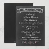 Invitations du Chalkboard Bachelorette Party (Devant / Derrière)