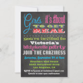 Invitations du Chalkboard Bachelorette Party (Devant)