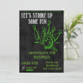 Invitations du Chalkboard Bowling Party (Debout devant)