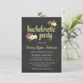Invitations du Chalkboard Floral Bachelorette Part (Debout devant)
