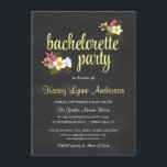 Invitations du Chalkboard Floral Bachelorette Part<br><div class="desc">Invitations modernes de mariage en tableau noir - Floral Garden Bouquet Bachelorette Party. Fleurs abstraites jaunes et blanches, lumineuses et gaies, agrémentées d'accents roses de thé. Typographie décontractée amusante et féminine dans la calligraphie lilas sur tableau noir gris ardoise. Il suffit d'ajouter le nom de la future mariée, la date,...</div>