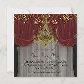 Invitations du Chandelier Rouge Bourgogne Gold (Dos)