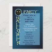 Invitations du chat dans la fête d'Halloween de la (Dos)
