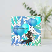 Invitations du Chihuahua noir et blanc (Debout devant)