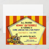 Invitations du Choo Choo Train Custom Kids Party (Devant / Derrière)