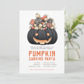 Invitations du Citrouille de sculpture d'Halloween (Debout devant)