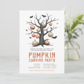 Invitations du Citrouille de sculpture d'Halloween (Debout devant)