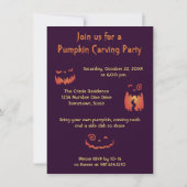 Invitations du Citrouille de sculpture d'Halloween (Dos)