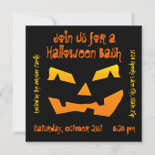 Invitations du Citrouille Jack-o'-lantern de la fê (Devant)