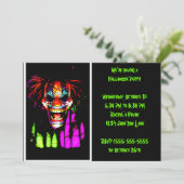 Invitations du Clown Halloween Party (Debout devant)