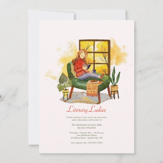 Invitations du club de livres (Devant)