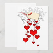 Invitations du coeur rouge (Devant / Derrière)