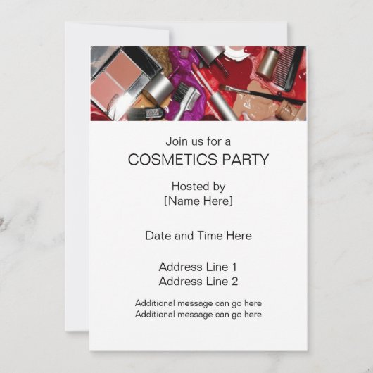 Invitations du Cosmetics Party (Devant)