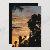 Invitations du coucher de soleil du Palm Tree de L (Devant / Derrière)