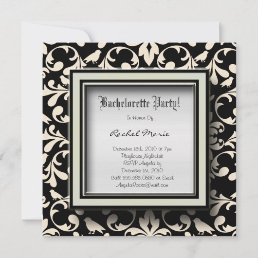 Invitations du créateur de la Bachelorette CUTE (Devant)