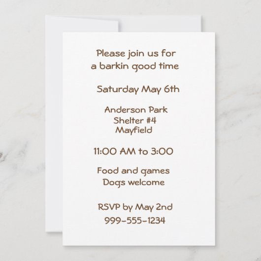 Invitations du Dachshund Green Lime (Dos)