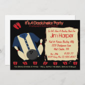 Invitations du Dadchelor Bowling Party (Devant / Derrière)