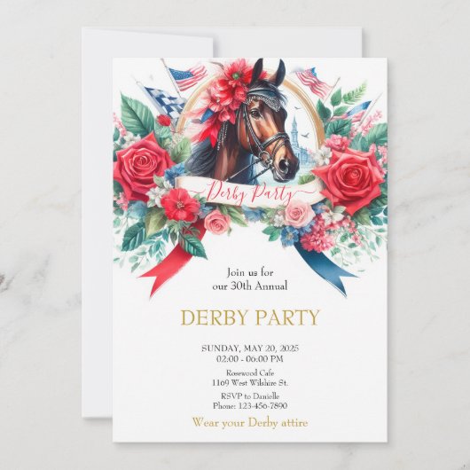 Invitations du Derby Party (Devant)