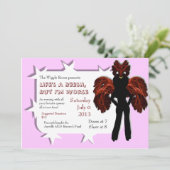 Invitations du diaporama personnalisé Queen Feathe (Debout devant)