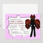 Invitations du diaporama personnalisé Queen Feathe (Devant / Derrière)