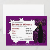 Invitations du diaporama personnalisé Queen Feathe (Devant / Derrière)