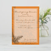 Invitations du Dîner de grâces Pinecone (Debout devant)