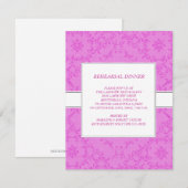 Invitations du dîner de répétition (Devant / Derrière)