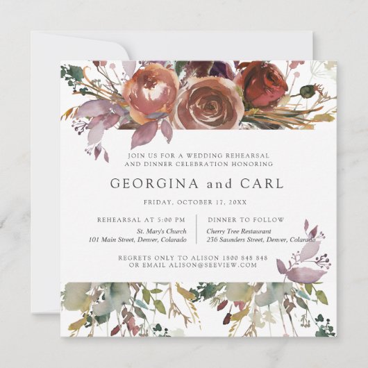 Invitations du dîner de répétition | Butterum & Pl (Devant)