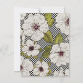 Invitations du dîner de répétition de fleurs (Dos)