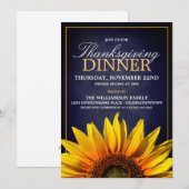 Invitations Du Dîner De Thanksgiving (Devant / Derrière)