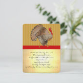Invitations Du Dîner De Thanksgiving Turquie (Debout devant)