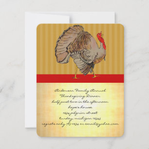 Invitations Du Dîner De Thanksgiving Turquie