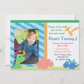 Invitations du Dinosaur Party (Devant)