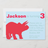 Invitations du Dinosaur Party (Devant)