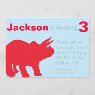 Invitations du Dinosaur Party
