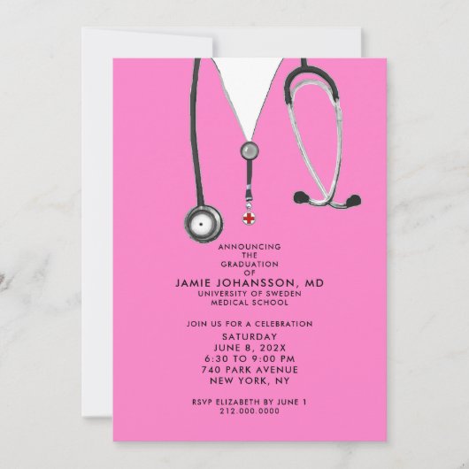 Invitations du Docteur Graduation (Devant)