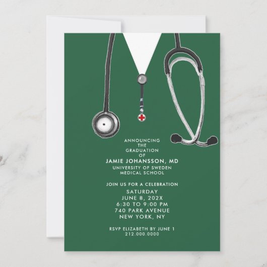 Invitations du Docteur Graduation (Devant)