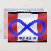 Invitations du drapeau des Métis Carte personnalis (Devant / Derrière)