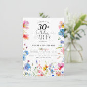 Invitations du Fleur sauvage de jardin à 30e anniv (Debout devant)
