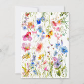 Invitations du Fleur sauvage de jardin à 30e anniv (Dos)