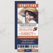 Invitations du Football Bachelorette Party (Devant / Derrière)